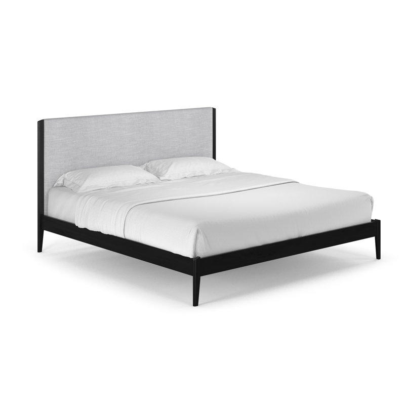 Lit plateforme bas Javi, Noir, Grand