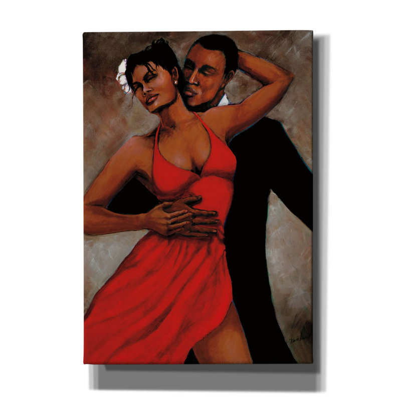 Red Barrel Studio 'Fantasy In Red' By Monica Stewart, Canvas Wall Art, H 26 po x l 18 po x P 0,75 po
