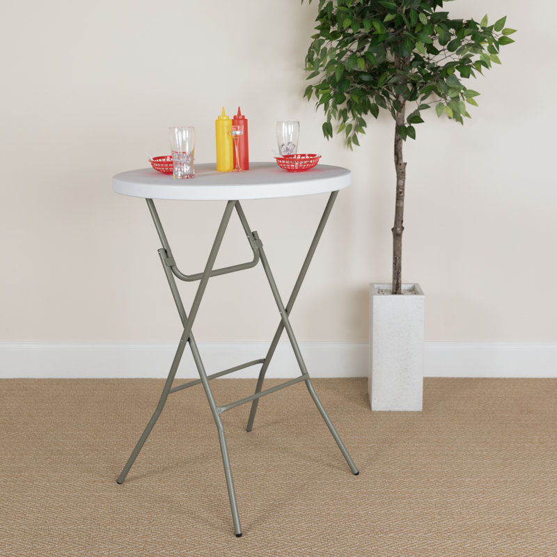 Round Plastic Bar Height Folding Table