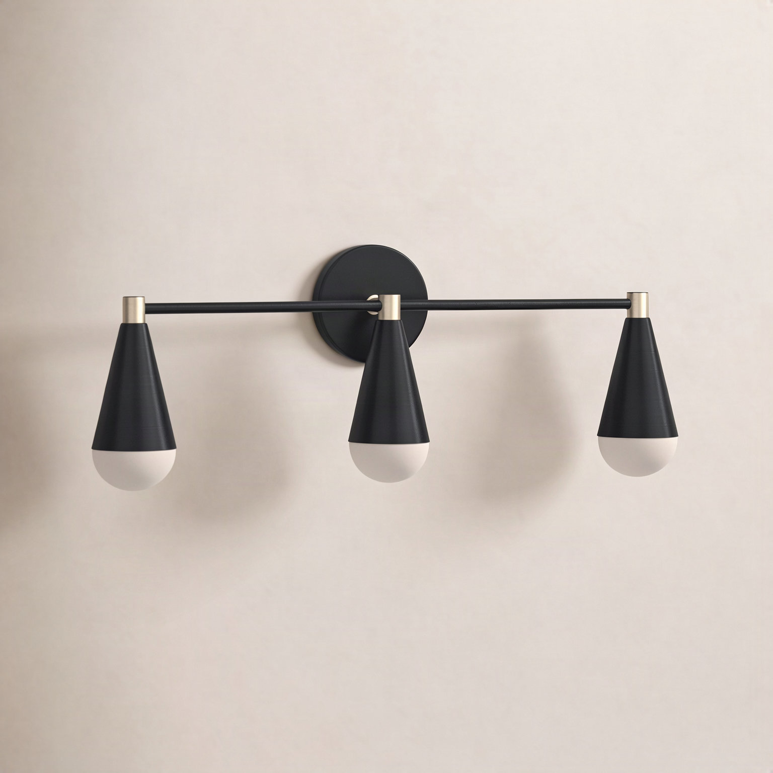 Akio 3 Light Dimmable Vanity Light, No