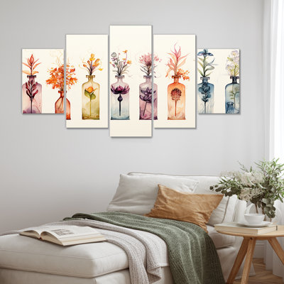 Aquarelle, Parfums floraux - Parfums, décoration murale multipanel
