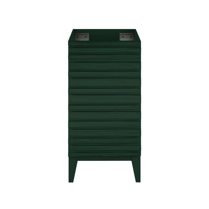 Meuble-lavabo autoportant 18 po sans plateau en chêne vert Cascade