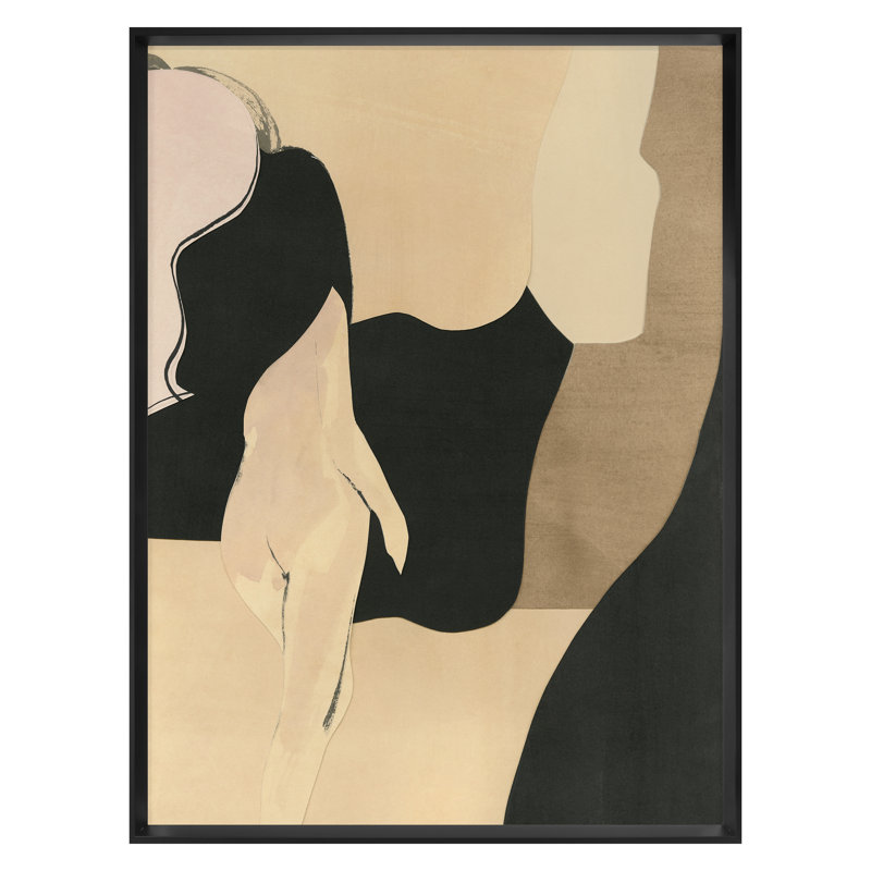 Nude Collage 3 Print by PC Ngo, 26" H x 19" W, Black Framed