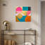 «Polygons», toile d'art rétro géométrique abstraite par Art Remedy-104337381-104337377