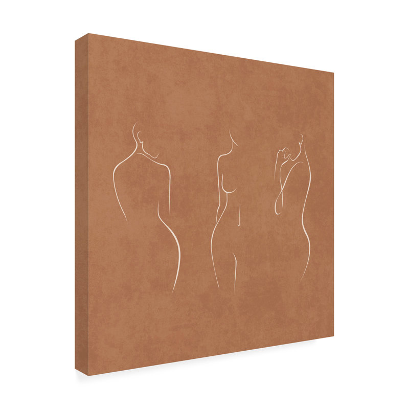 Art sur toile orange, Bachelor, Tunaboylu, H 14 po x l 14 po