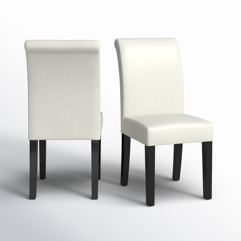 Alexa-Mae 20.5'' H Faux Leather Upholstered Parsons Chair, White
