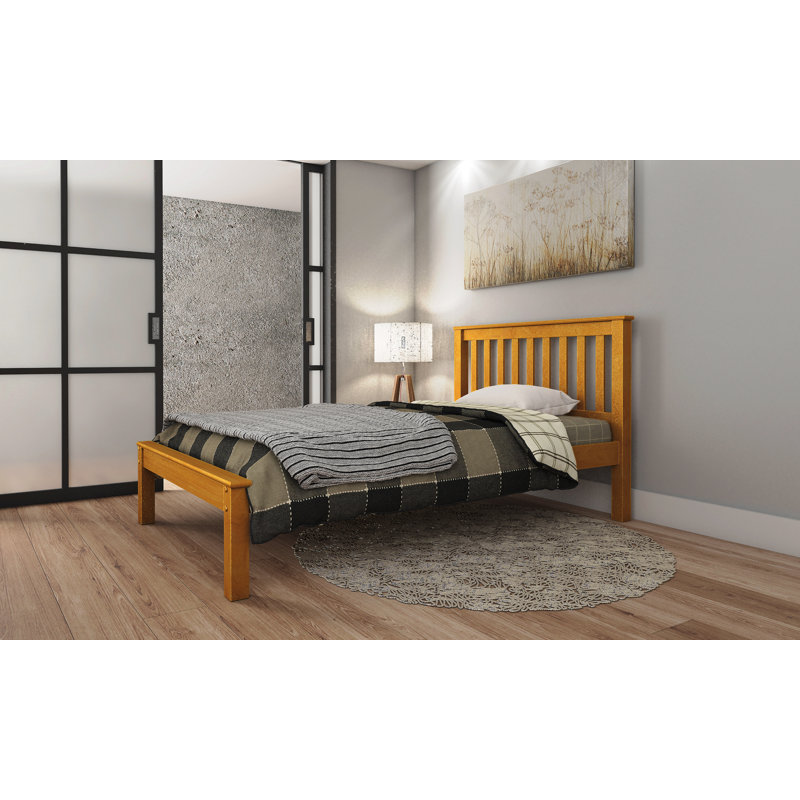 Rhoads Solid Wood Bed, Honey, Kingsize (5')