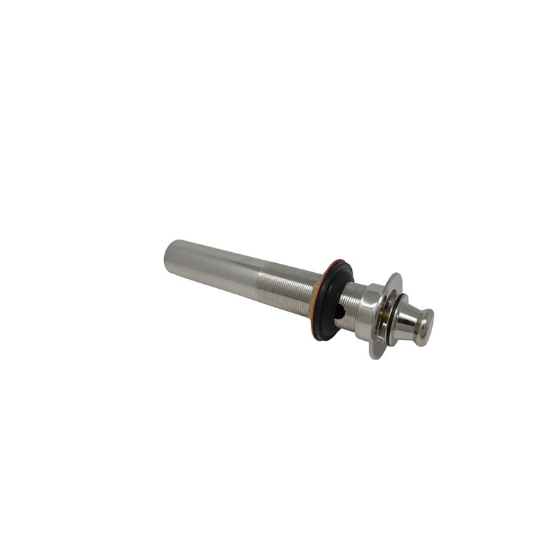 Ensemble de drain de lavabo avec bouchon Easy Lift et trous de trop-plein de Strom Living, Nickel mat
