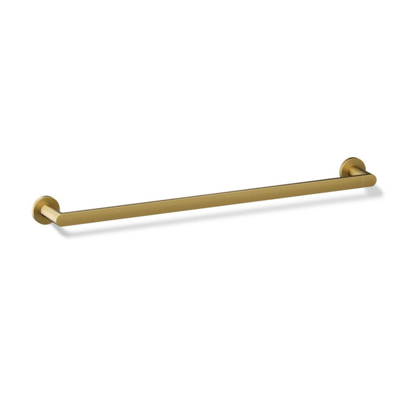 18" Wall Mounted Towel Bar, 24"W, Vibrant Brushed Moderne Brass