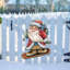 Décoration murale de porte de noël en forme de noël anti-neige