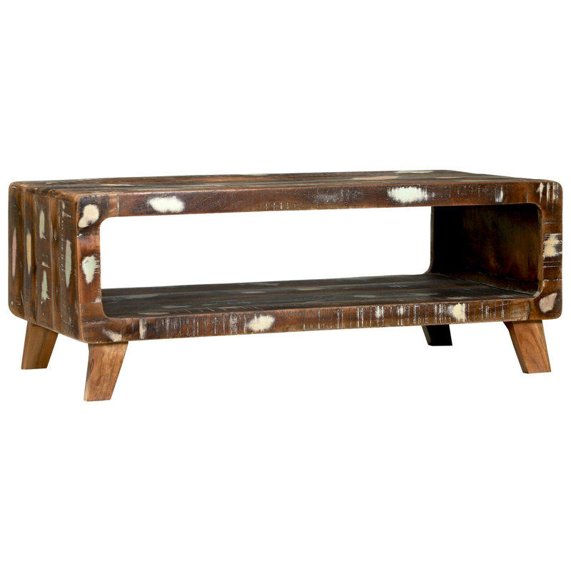  Table basse 35,4 x 19,7 x 13,8 en bois massif récupéré, Naturel