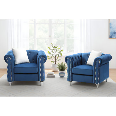 Latonya Velvet Chair Set Of 2