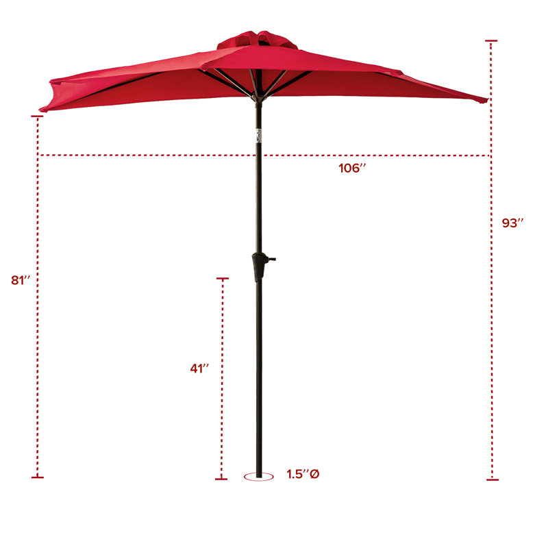 Parasol de marché 108 po Frizzell, Rouge