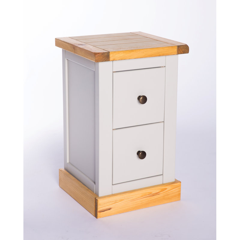 Engleman 35cm W Plywood / Laminate Board Bedside Table, Waxed