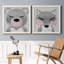 Ours - ensemble de 2 peintures sur toile encadrées-1497442089-1497442084
