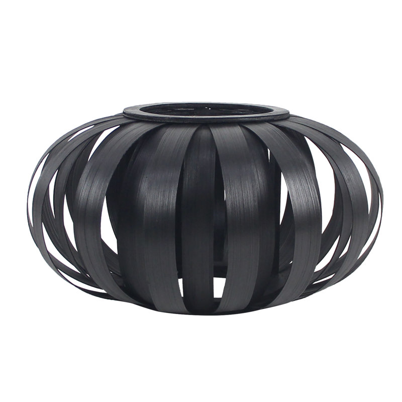 Lustre en métal et bois, H 7,7 po x l 14 po x P 14 po