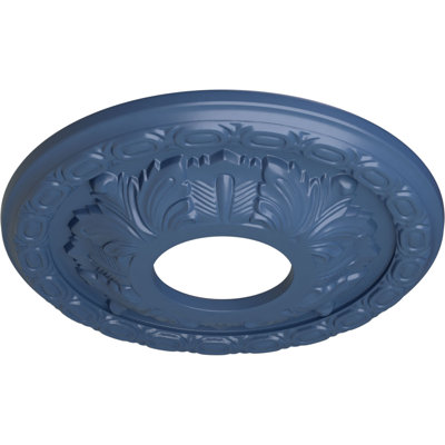 Endurathane Leaf Ceiling Medallion, 11 3/8"OD x 3 5/8"ID x 1 1/8"P (Fits Canopies up to 4 3/4"), Hand-Painted Americana Finish