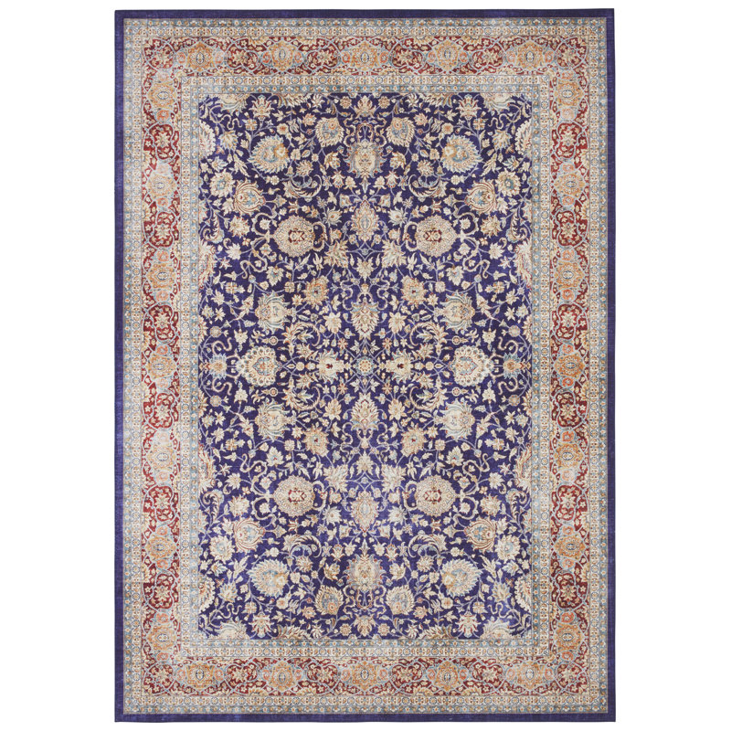 Keshan Maschad Tufted Navy Rug, Rectangle 200 x 290cm