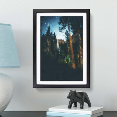 Waterfall Forest - Picture Frame Graphic Art Print