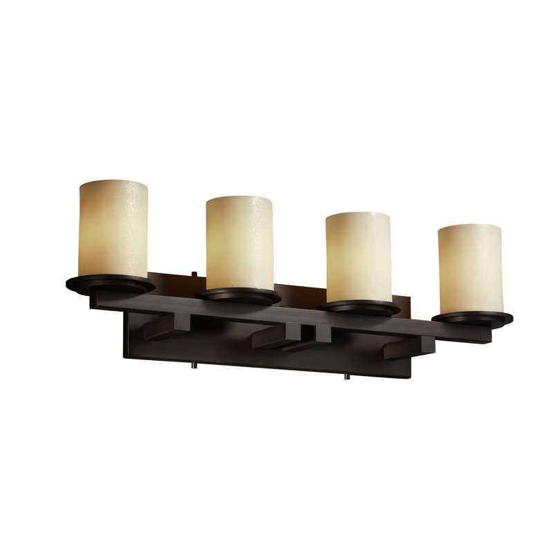 Wildhollow Bath Bar, 3-Light, Cream, Dark Bronze