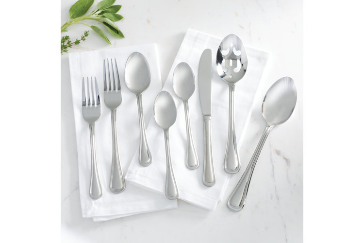 Flatware set for 12 people (75 pieces) Perles Silver plated Perles