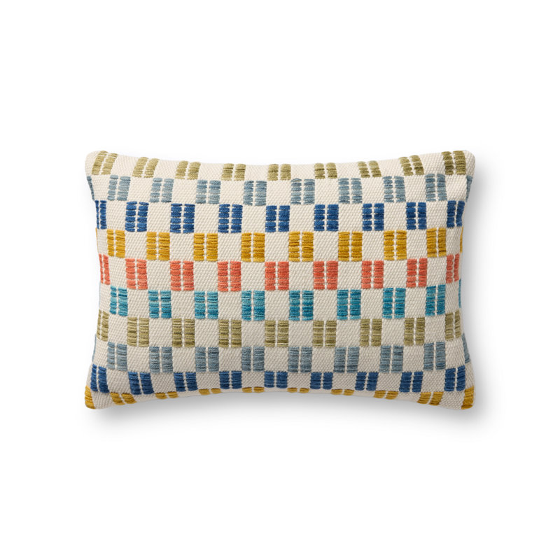 Coussin décoratif Loloi, Multi géométrique, Carré 22 po