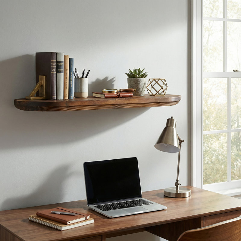 Tablette flottante en bois massif