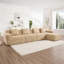 Canapé modulaire modulaire en L à 2 places sans os, canapé modulaire Cloud avec assise profonde, canapé modulaire moderne à 2 places avec coussins décoratifs et 1 repose-pieds mobile, tissu en velours côtelé-629224782-629224783