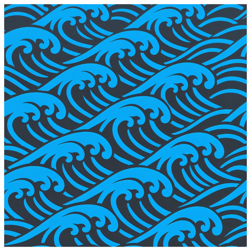 Rideaux de douche Blue Ocean Waves, 70in W x 93in H