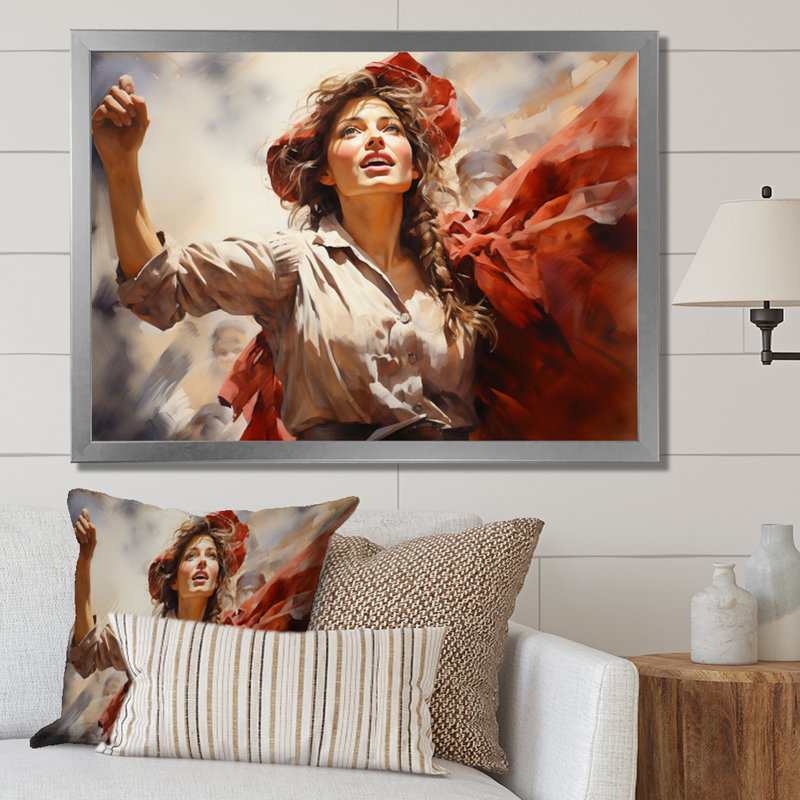 «Kenet The Suffragette Mouvement Breaking Barriers» sur toile imprimée, Cadre photo argenté, H 30 po x l 40 po x P 1,5 po