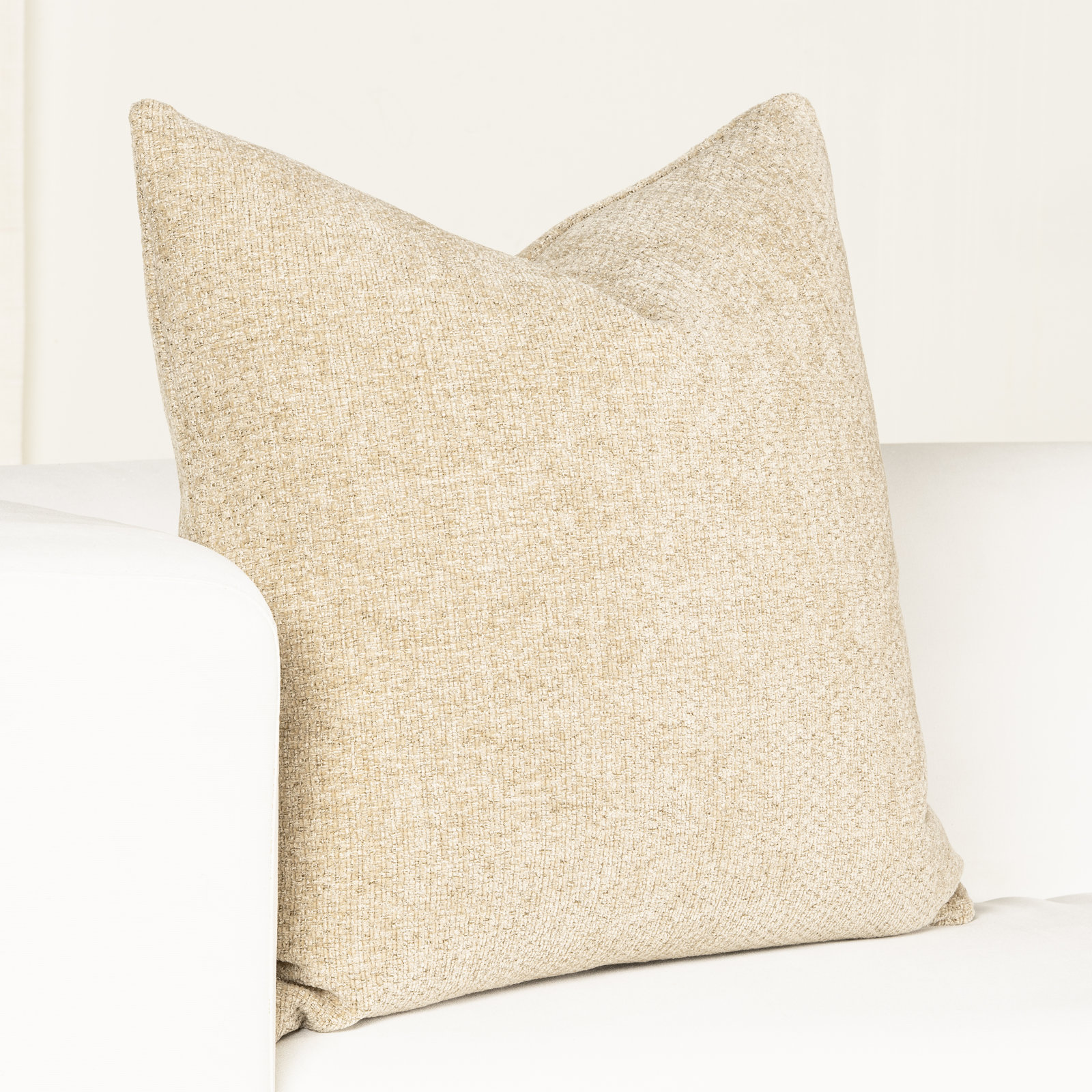 Throw Pillow, Khaki, Feather, 26" x 26"