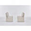 Chaise rembourrée en lin sans accoudoirs-920662615