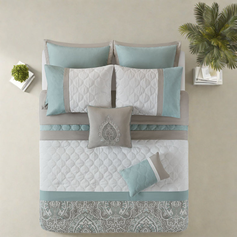 Ensembles de literie pour grand lit luxueux, édredon en polyester doux, style transitionnel pour la maison