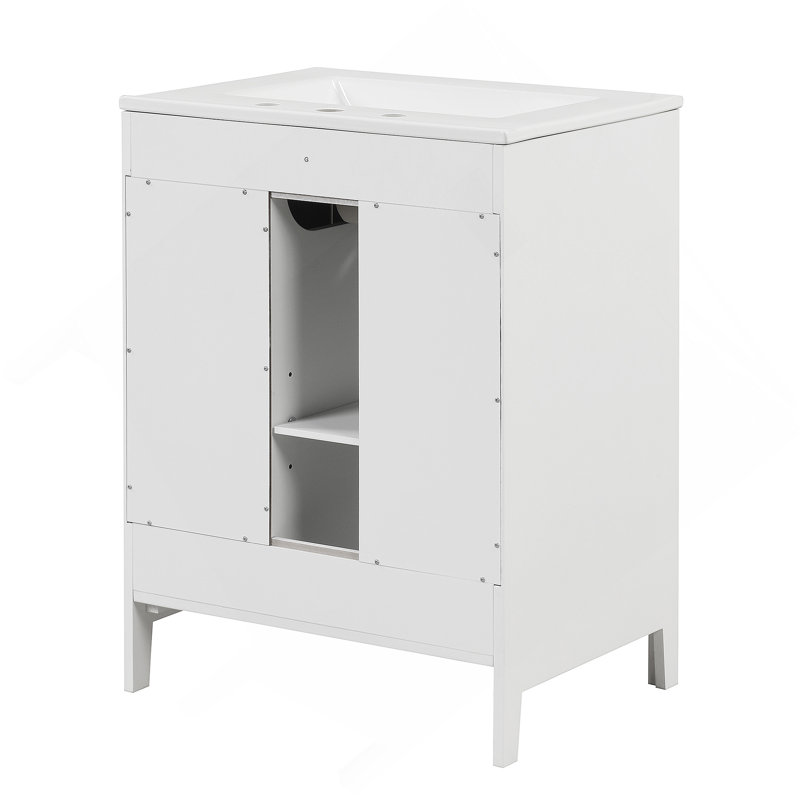 Meuble-lavabo avec lavabo, meuble-lavabo avec tiroirs et tablette réglable
