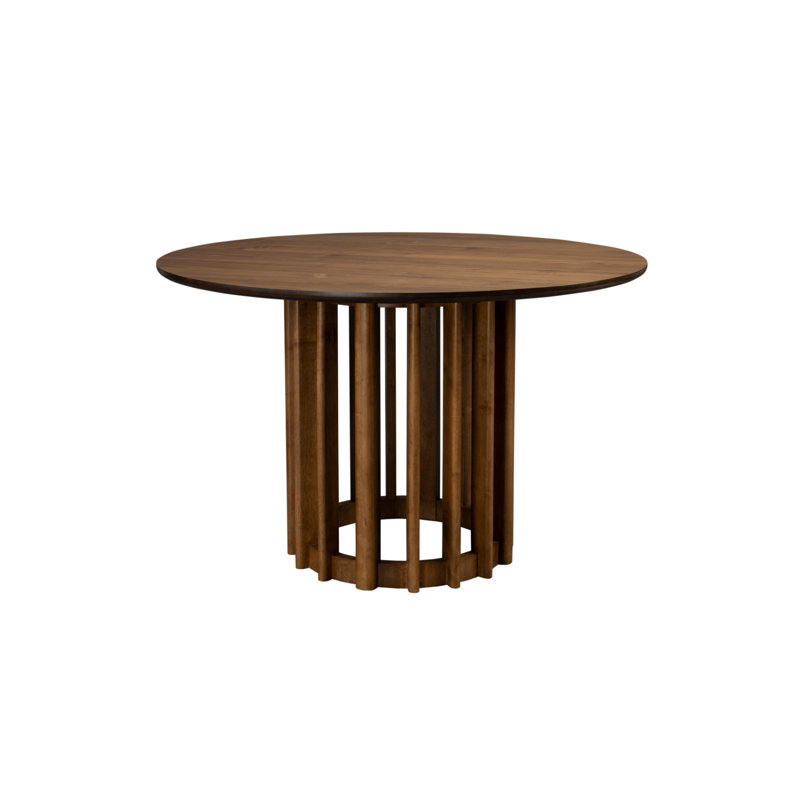 Dining Table Round Dining Table, Dark Brown