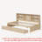 Twin Size Bed Frame with Side Bookshelves, Built-in USB Port And 2 Drawers-319141019