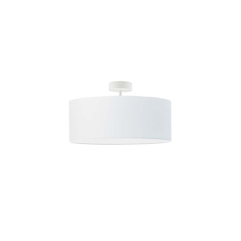 Audriona Semi Flush Mount, White, White, 25cm H x 30cm W x 30cm D
