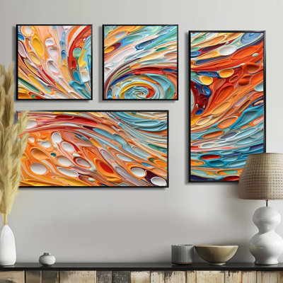 Spiral Symphony I - Impressions d'art moderne sur toile 4 pièces