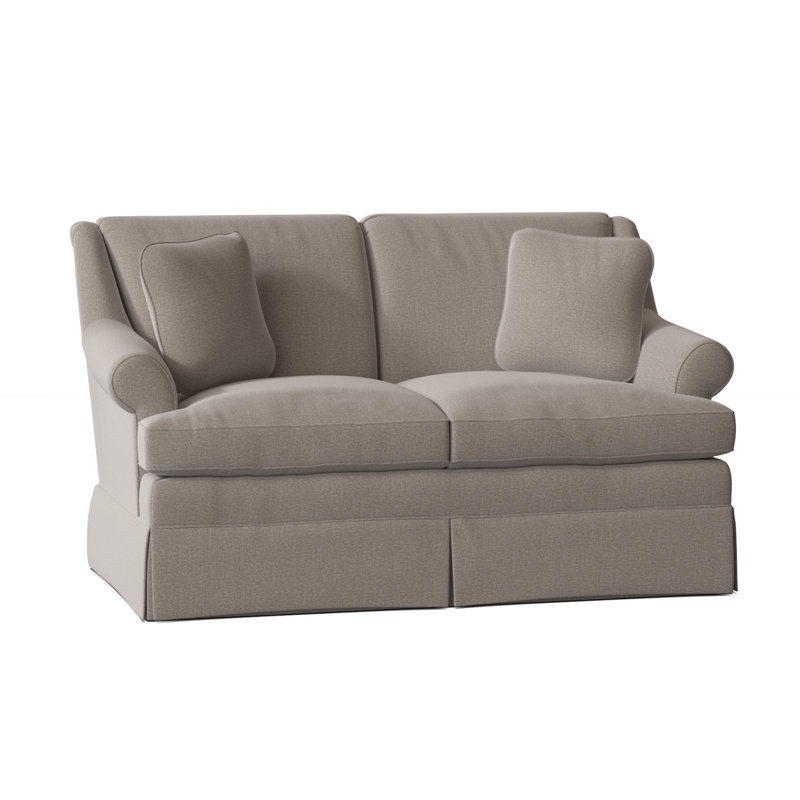 Connor Upholstered 59'' Loveseat, Craftwood 41 Light Gray Performance Chenille, Yes
