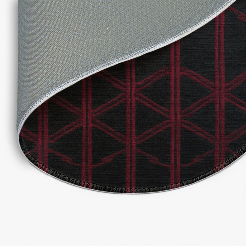 Trellis Gray Indoor and Outdoor Area Rug, Round 5'