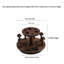 Porte-tasse à thé rotatif en noyer clair de luxe | Support de drainage rotatif | Accessoires pour la cérémonie du thé | Outils de préparation du thé | Support de tri multi-fonctions pour service à thé