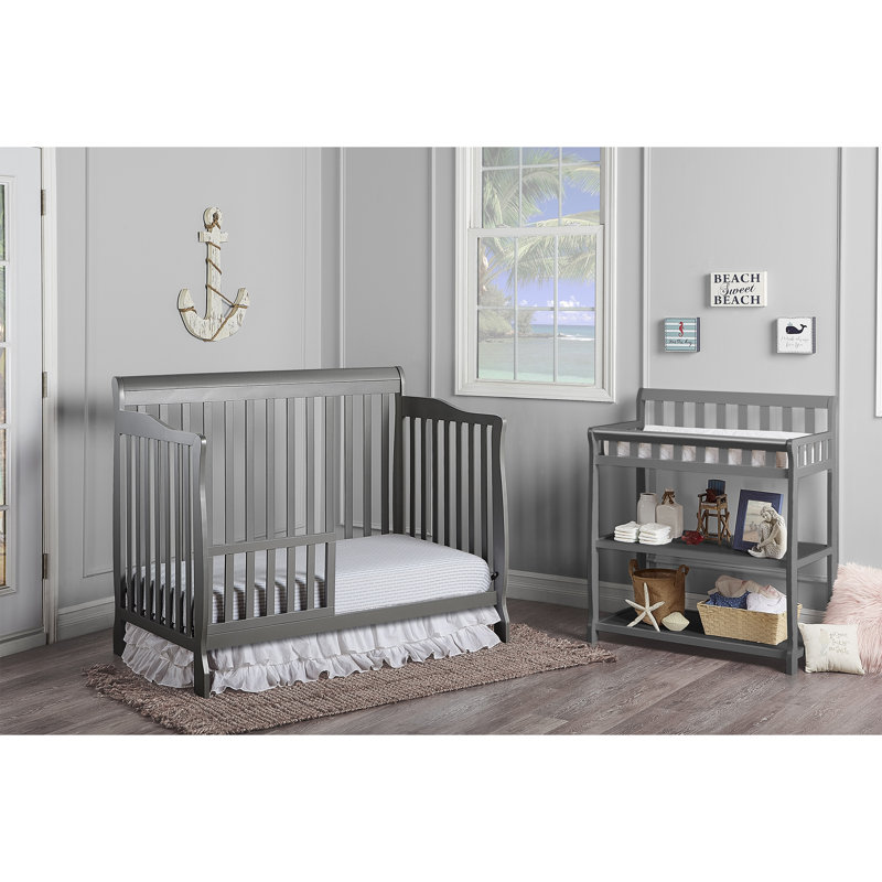 Lit de bébé convertible 5-en-1 Ashton, Gris orage
