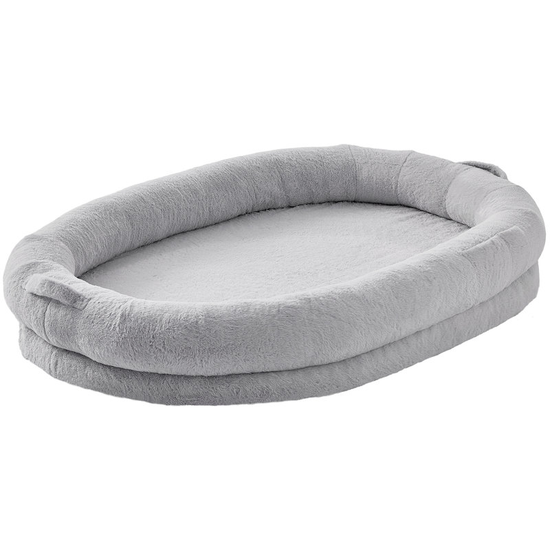 Pet Bed, Grey, 22.9cm H x 61cm W x 35.6cm D