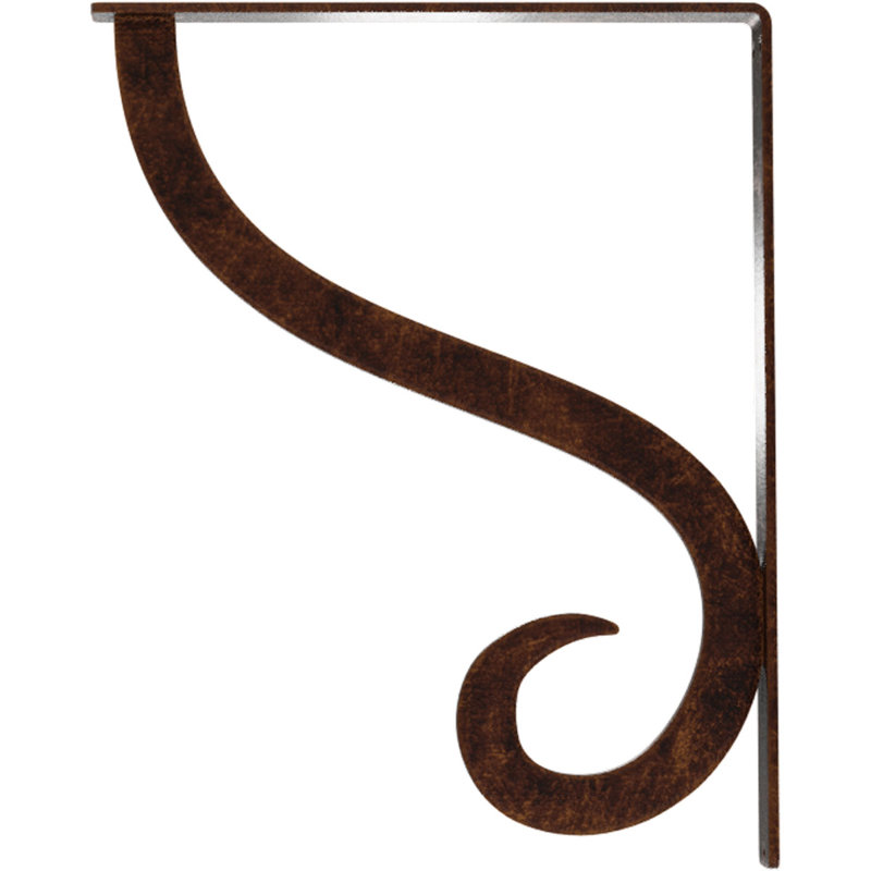 Support simple en fer forgé Ashford, Cuivre antique, H 15 po x l 1,5 po x p 12 po