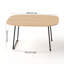 Table basse ronde avec plateau en bois et base en acier, design compact et moderne pour le salon ou la chambre à coucher