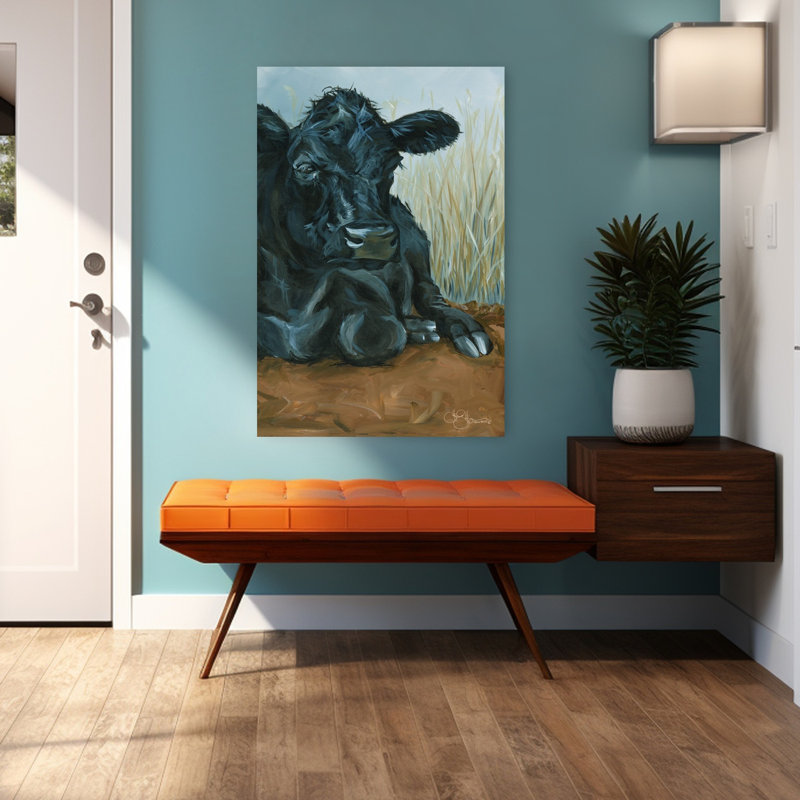 Portrait de vache Angus, H 48 po x l 32 po