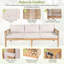 Ensemble de conversation pour patio avec canapé 3 places et 2 tables