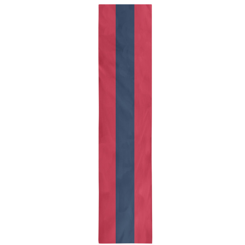 Chemin de table Florida, Rouge / bleu / rouge, 72 po x 16 po, Polyester