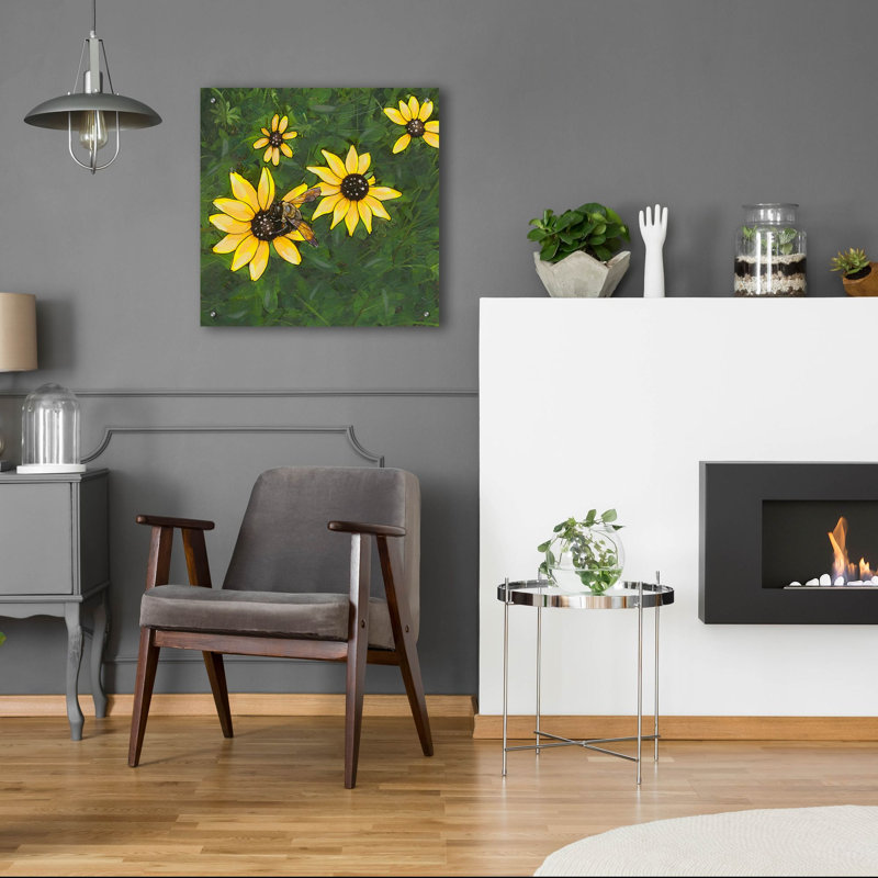 «Indian Summer 2» par Alicia Ludwig, art mural en verre acrylique, H 24 po x l 24 po x P 0,2 po