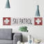 « ski patrol crosss », art textuel sur bois